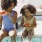two young girls in a swimming pool