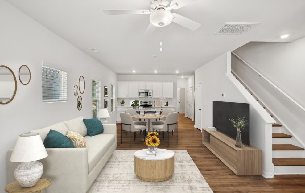 Cannalily - 3 bedroom floorplan layout with 2.5 baths and 1470 square feet. (Livingroom / 3D)