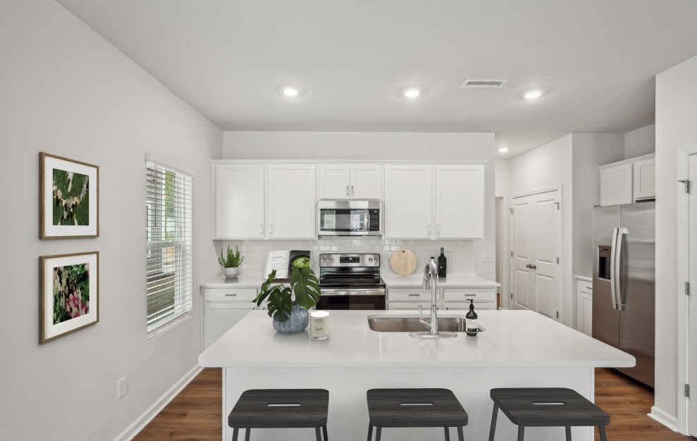 Cannalily - 3 bedroom floorplan layout with 2.5 baths and 1470 square feet. (Kitchen / 3D)