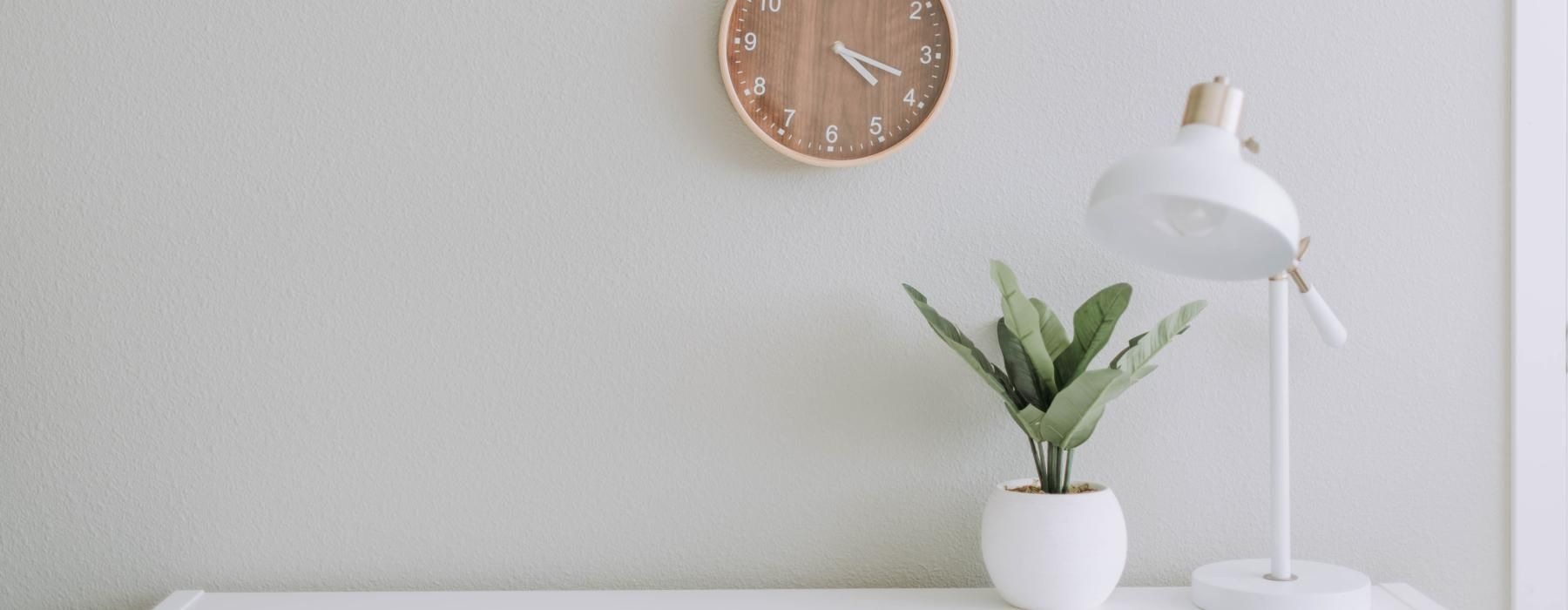 a clock on a wall